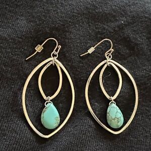 Elegant Silver and Turquoise Earrings